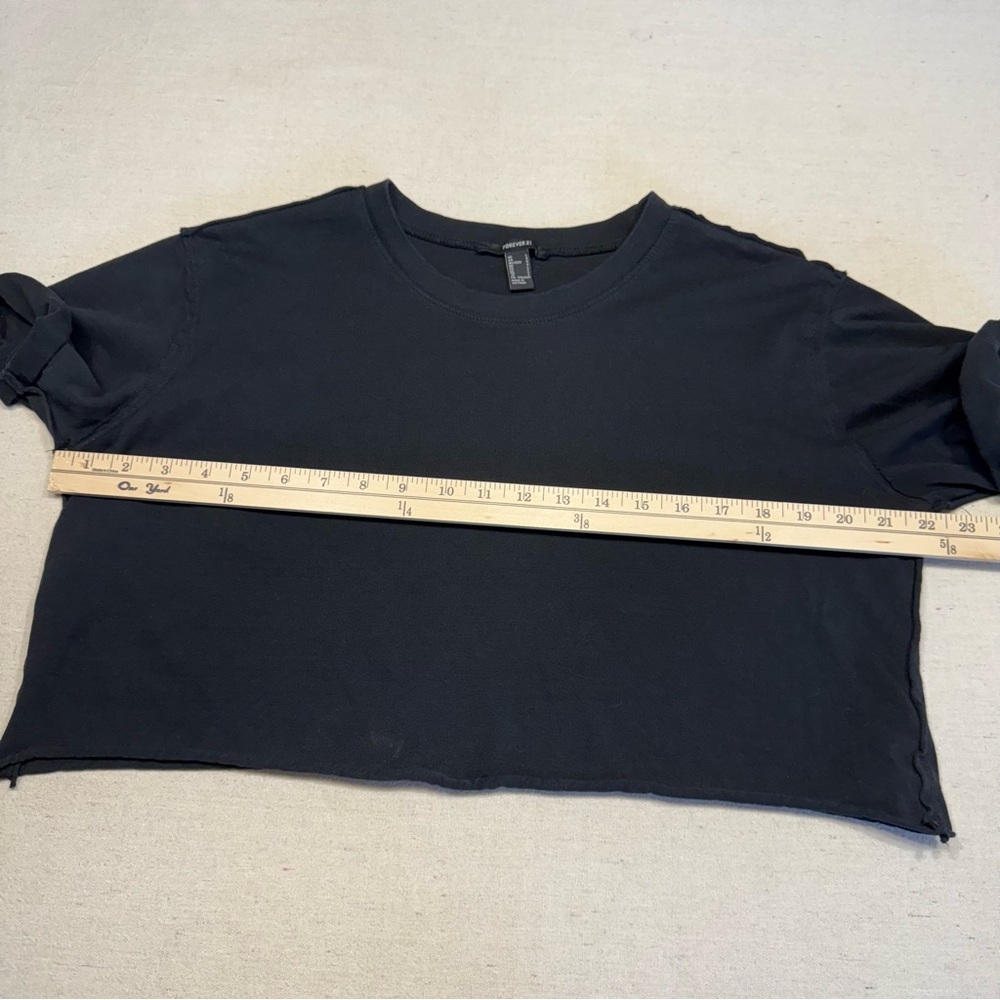 Forever 21 Black Women's Crop Top - Size Large - Picture 9 of 13